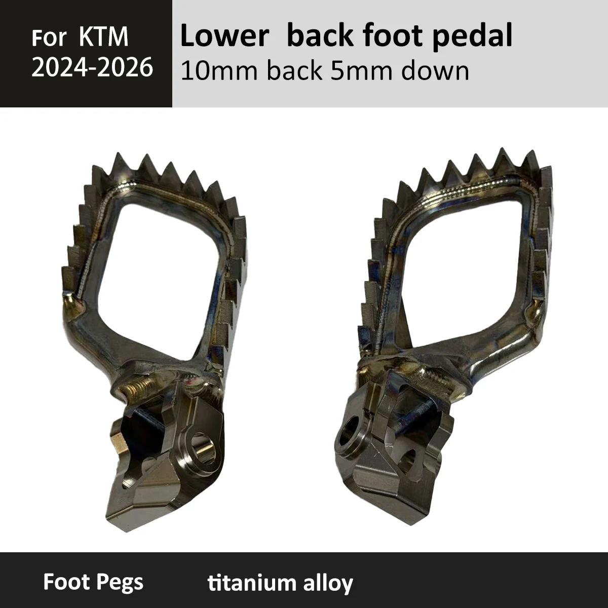 

24-26 мотоциклетная подставка для ног из титанового сплава, нижняя подставка для ног, задняя низкая подставка для ног, подножка для педали для KTM HUSQVARNA GASGAS Motocr