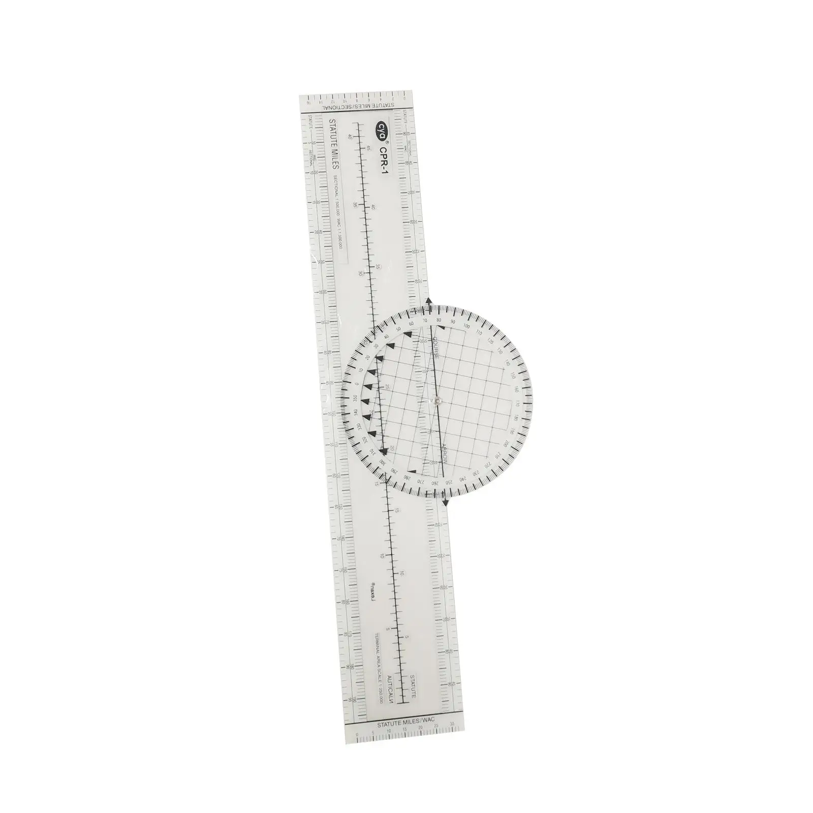 Plotter Aviation Slide Rule Rotating Azimuth Plotter Engineering Ruler for Navigational Usage