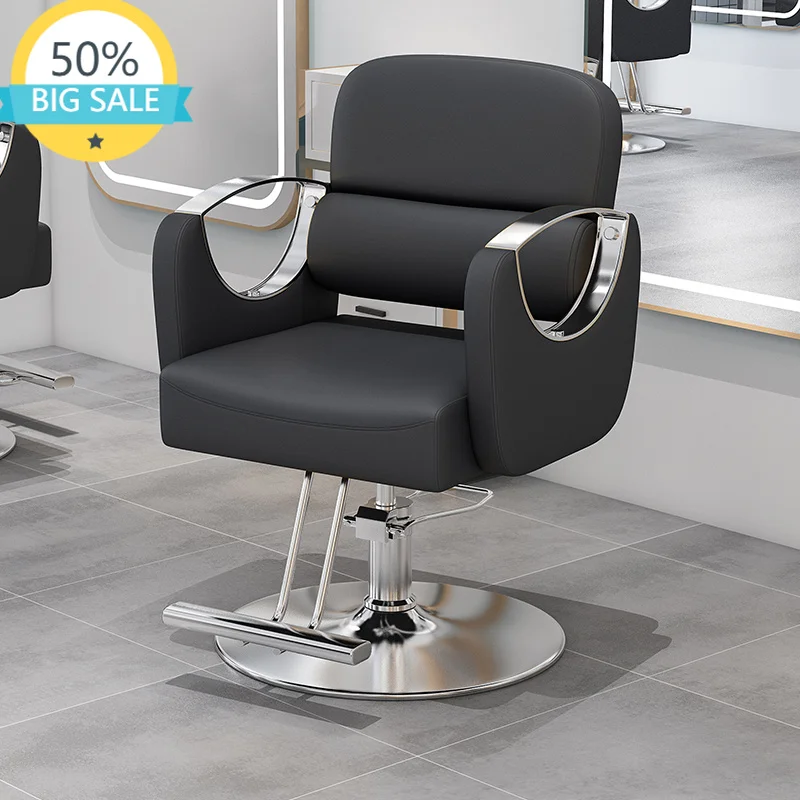 Luxury Personalized Barber Chair Beauty Hidraulic Professional Leg Rest Chair Swivel Advanced Adjustable Cadeira Salon Furniture