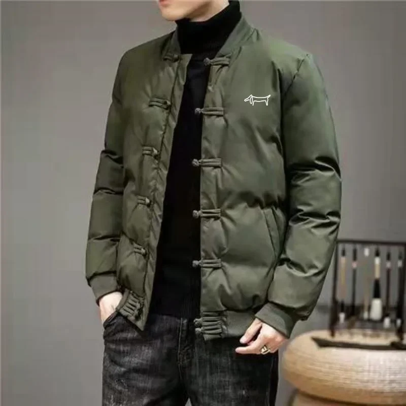 Short Padded Jacket Men Golf Wear 2024 Autumn Winter New Authentic Golf Jacket Chinese Style Casual Coat Men's Golf Clothing