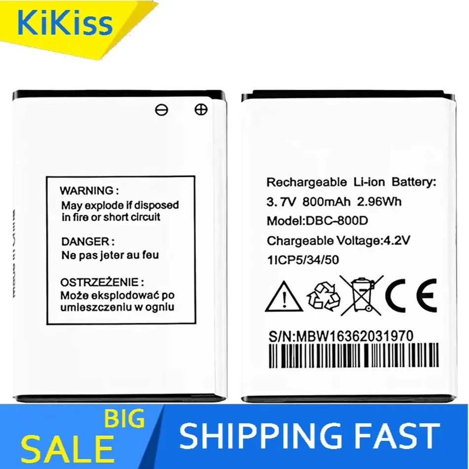 DBC-800D DBC800D 800mAh Battery Mobile Phone for Doro 500 506 508 509 510 515 6520 6030 Bateria