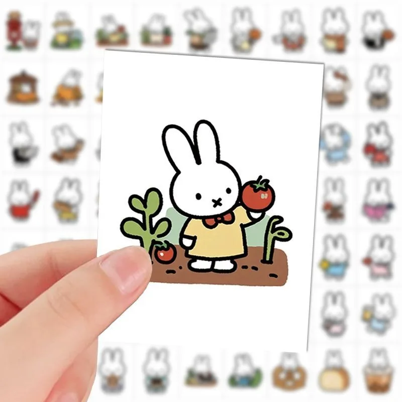 Miffy Cartoon Simple Sweet Stickers Cute Healing Decorative Stickers Kawaii Suitable for Students Personal Diary Sticker Gifts view 4