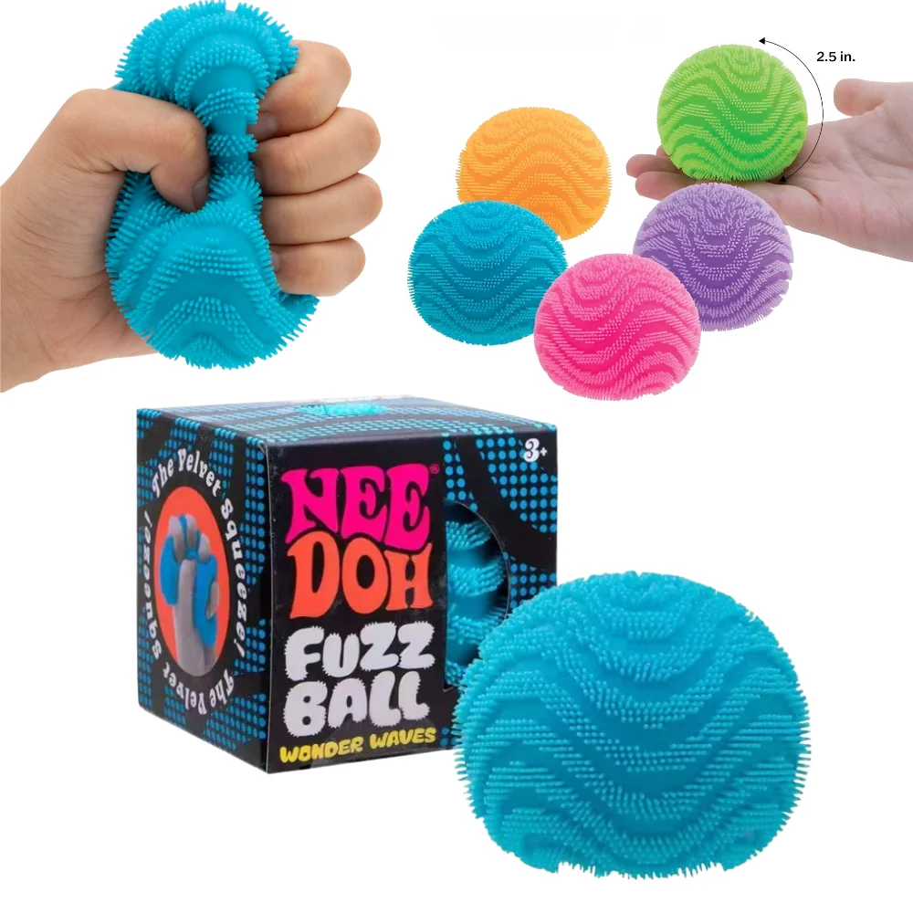 brinquedo-sensorial-nee-doh-fuzz-ball-wonder-waves-bola-texturizada-para-alivio-de-estresse-para-adultos-e-criancas