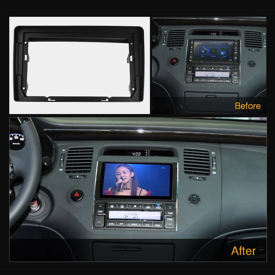 Car Radio Fascia for HYUNDAI AZERA TG AV 2008 DVD Stereo Frame Plate Adapter Mounting Dash Installation Bezel Trim Kit