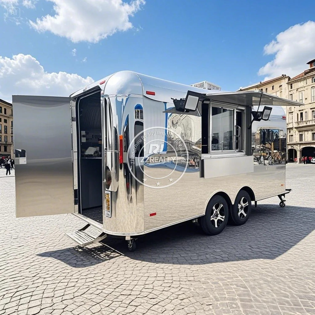 Тележка для еды для хот-догов с мороженым, полное кухонное оборудование, настраиваемый концессионный прицеп для еды, европейский стандарт