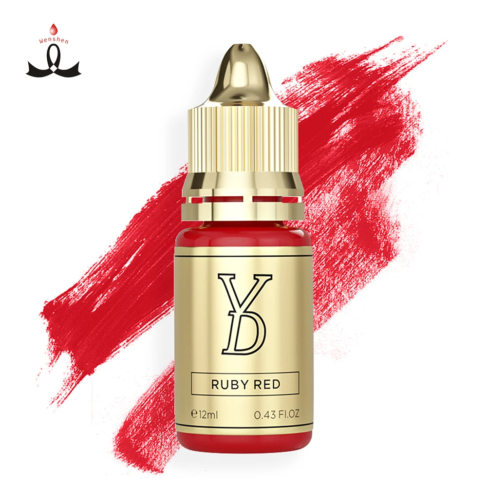 

YD Ruby Red 12ML/bottle Tattoo Ink Pigment Micropigmentation Permanent Makeup Eyebrow Lip Tattoo Set For Body Tattoo Art Supplie