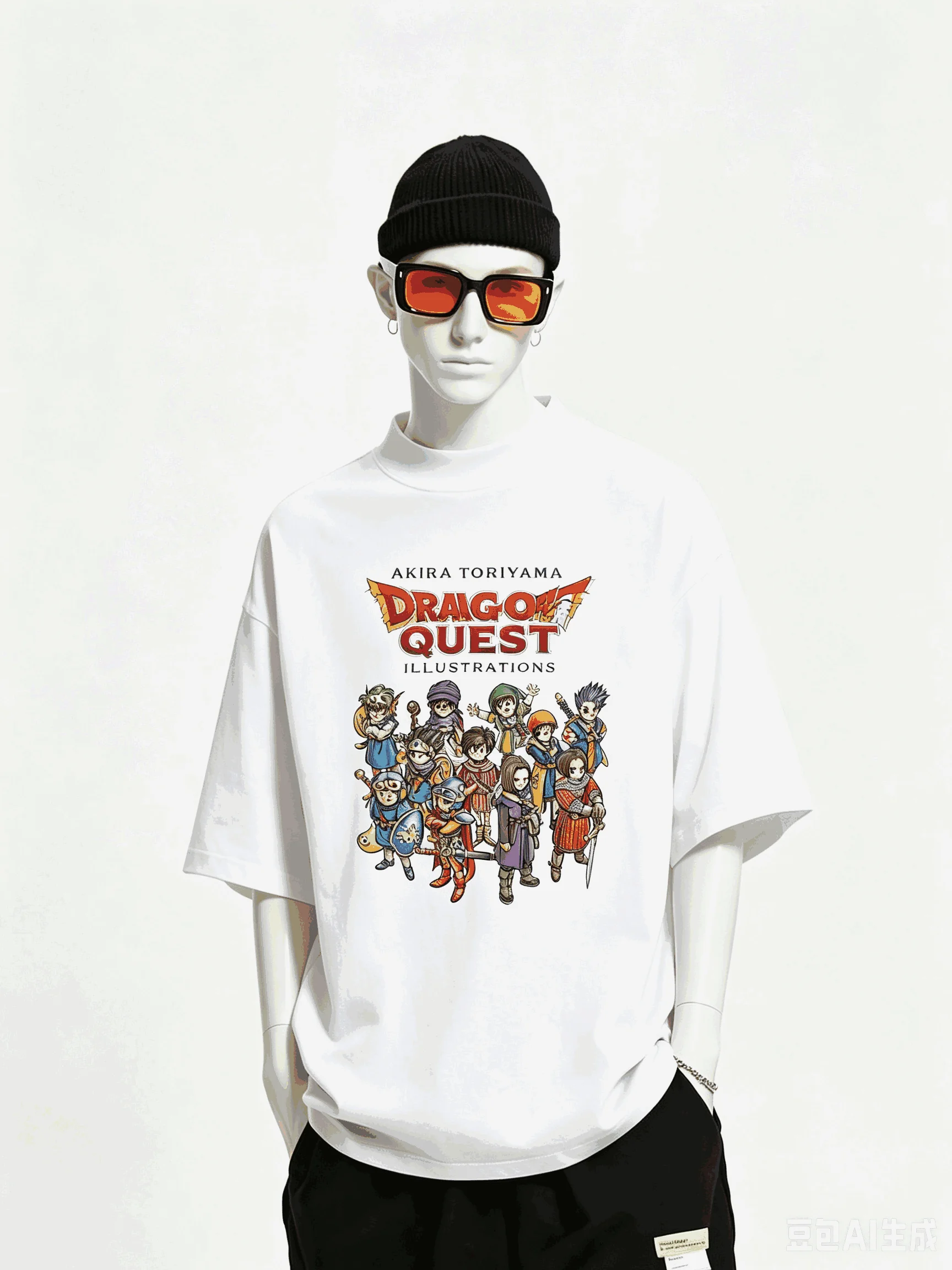 Dragon Quest Print T-shirts for Men Women Fashion Oversized T-shirt Unisex Streetwear Hip Hop Street T Shirt Casual Loose SOFT