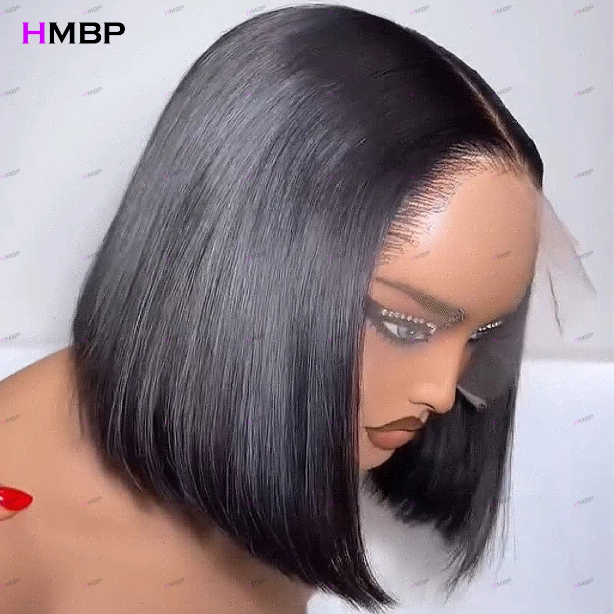 

Super Double Drawn Straight Bob Wig Glueless Lace Frontal Wig Human Hair Ready To Go PrePlucked 4x4/5x5 HD Lace closure Wigs
