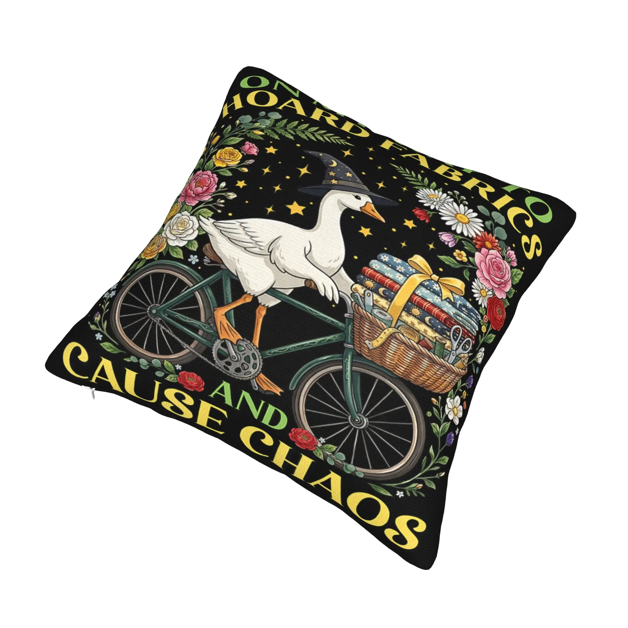 Decorative Pillow Cover On My Way to Hoard Fabrics and Cause Chaos Merch Bedroom  Pillow Case Cover Drop Shipping Multiple Sizes