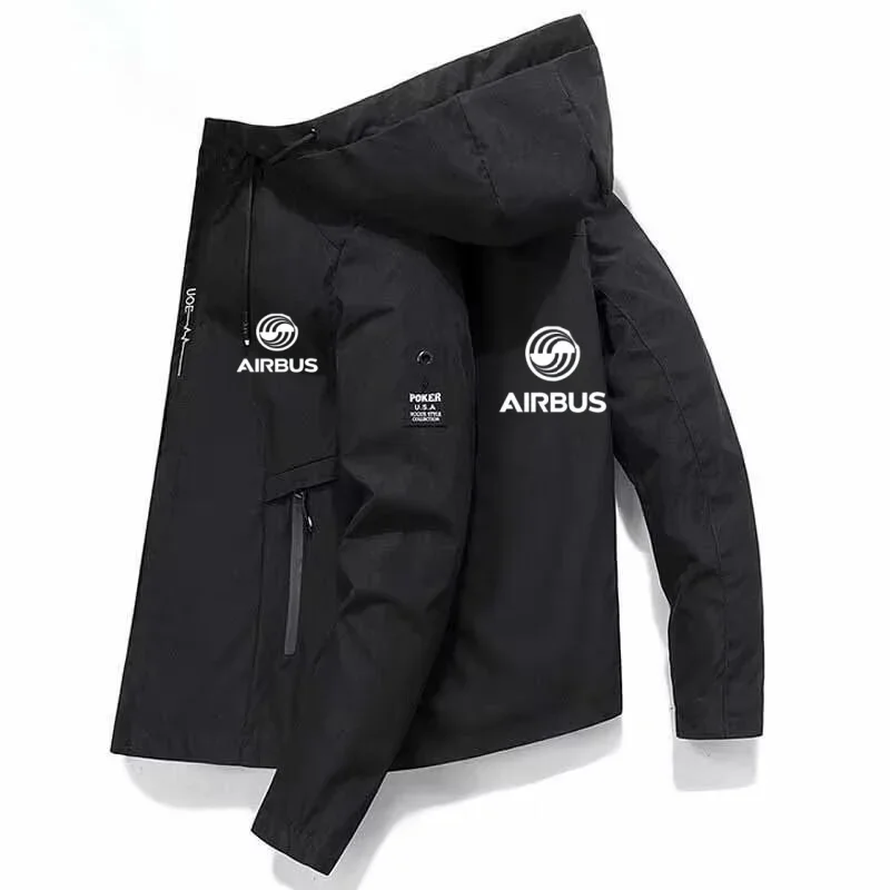 

New AIRBUS AVIATION Hooded Jacket men's jacket thin polyester spring and summer sunscreen jacket windbreaker sports hooded