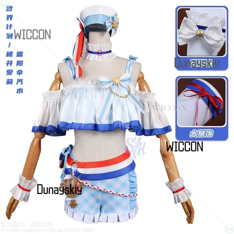 Anime Game Project Sekai Cosplay MORE MORE JUMP! Momoi Airi Costume Kawaii Swimsuit Jirai Kei Girls Sexy Y2K Bikini Halloween