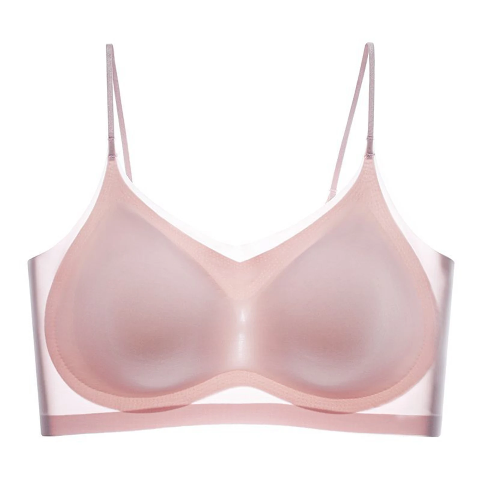 Women's Full Coverage Bra Ice Silk Ultra-thin & Seamless Sports Bra for Casual Vacation Outfit