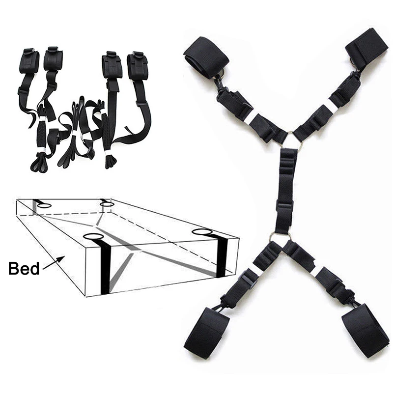 Couple Bed Bondage Toys Sex Bondage Multiple Pose Restraint Erotic Products Suitable For Adults Handcuffs Footcuffs Slave Toy