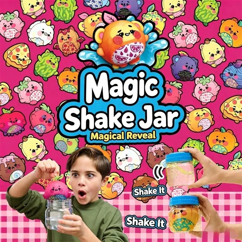 Magic jellykins plush. put water in the container, shake and discover your new stuffed animal (spin master )stress relief toy