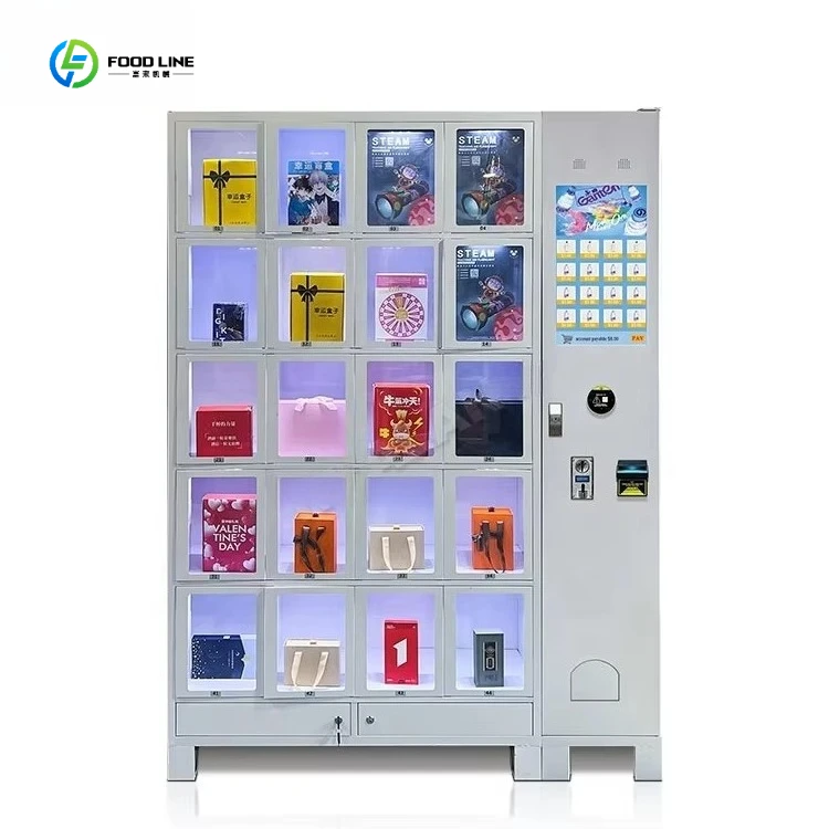FL Customized Flexible Deployment Gym Vending Machine 30 Grids Visual Smart Locker Vending Machine for Small Items