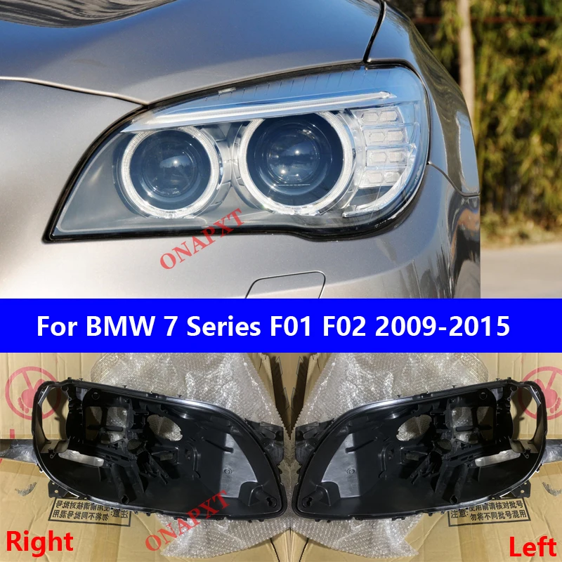 

Standard Configuration Black Rear Shell For BMW 7 Series F01 F02 Car Headlight Cover Glass Lens Back Protection Base 2009-2015