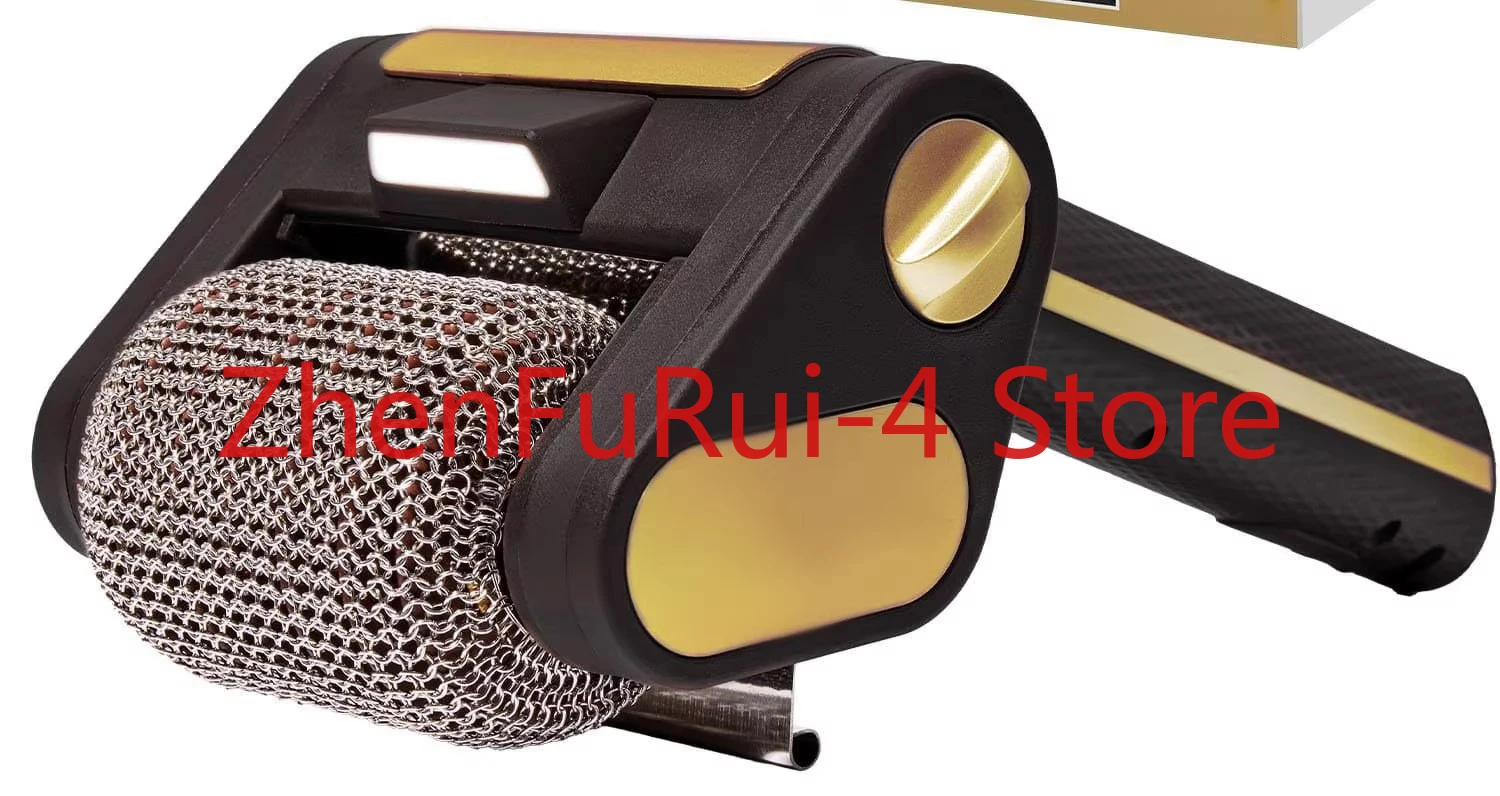 

Stainless Steel Roller BBQ Brush Remove Burnt Food Rotary Household BBQ Brush