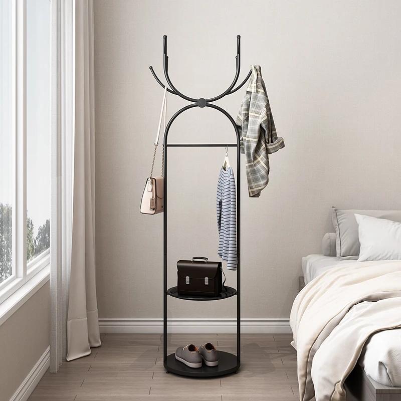 XK Nordic Antlers Coat Rack Floor Bedroom Simple Modern Home Fashion Double Layer Storage Organizer