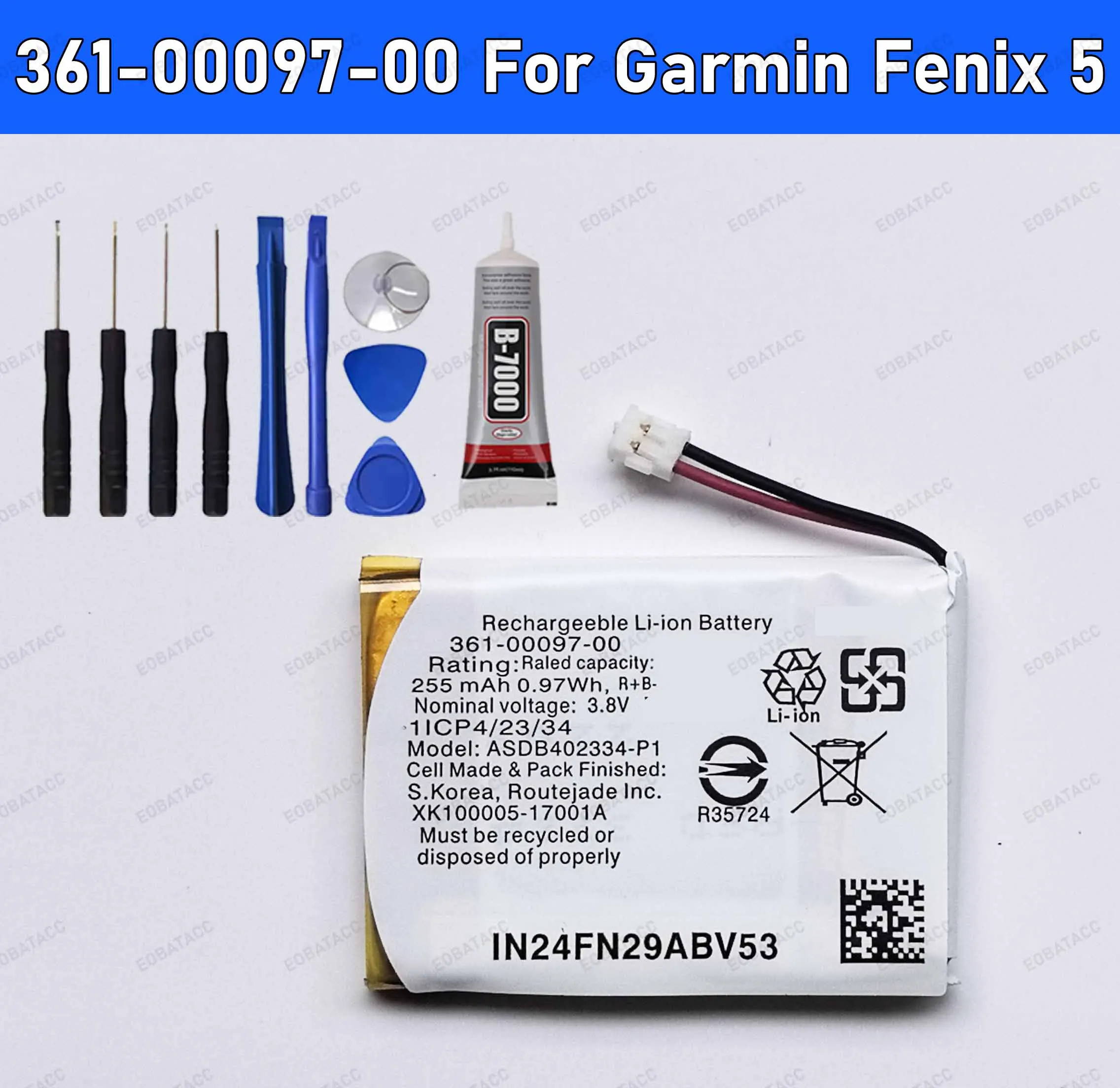 

100% новая сменная батарея высокого качества 361-00097-00 для Garmin Fenix 5, сменные батареи + бесплатные инструменты