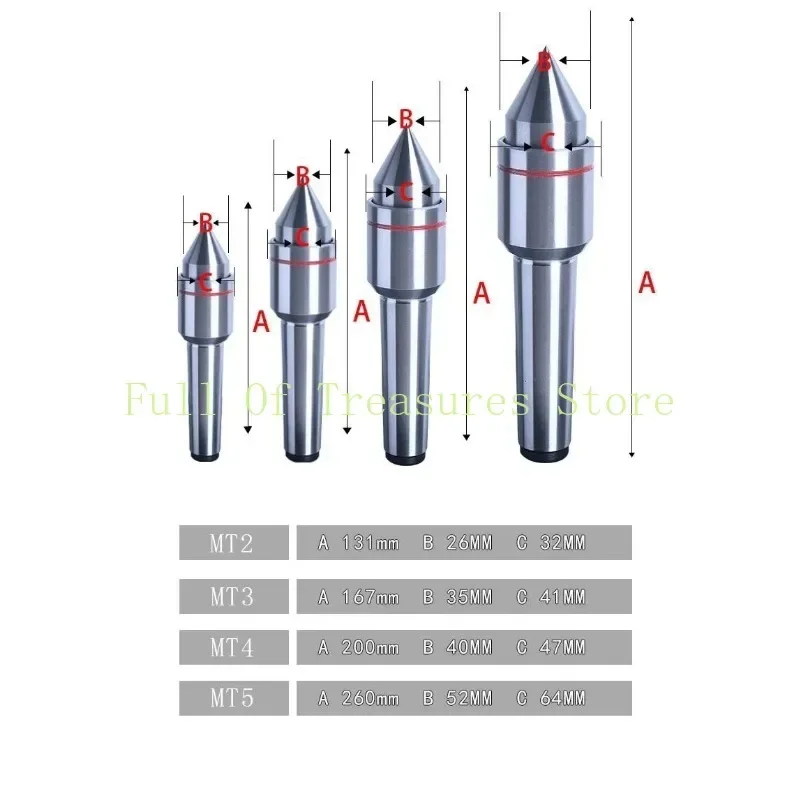 1pc CNC lathe MT1 MT2 MT3 MT4 MT5 high precision waterproof rotary center outer rotating body rotating thimble Morse turning cen