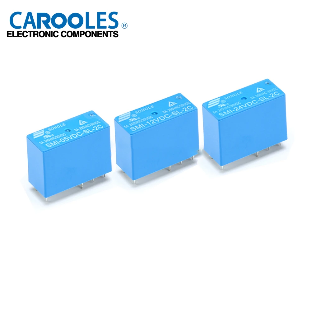 5PCS/LOT SMI-12V-SL-2C 5A Relay DIP8 05VDC 24VDC