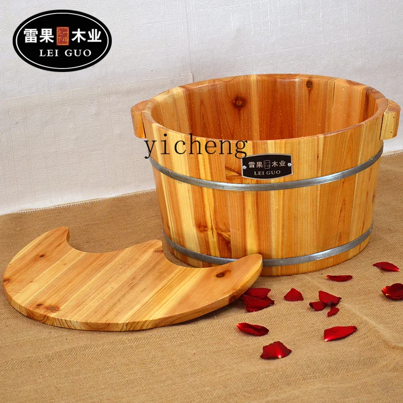 Zws Cedar Foot Barrel Feet Bathing Tub Feet-Washing Basin Wooden Barrel Foot Bath Tub Pedicure Tub