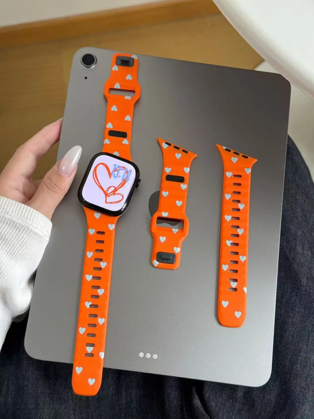 Irregular Silicone Strap For Apple Watch Band Ultra 49mm 40mm 41mm 44mm 45mm 46mm Correa Bracelet iWatch Series 11 10 9 8 7 6 SE