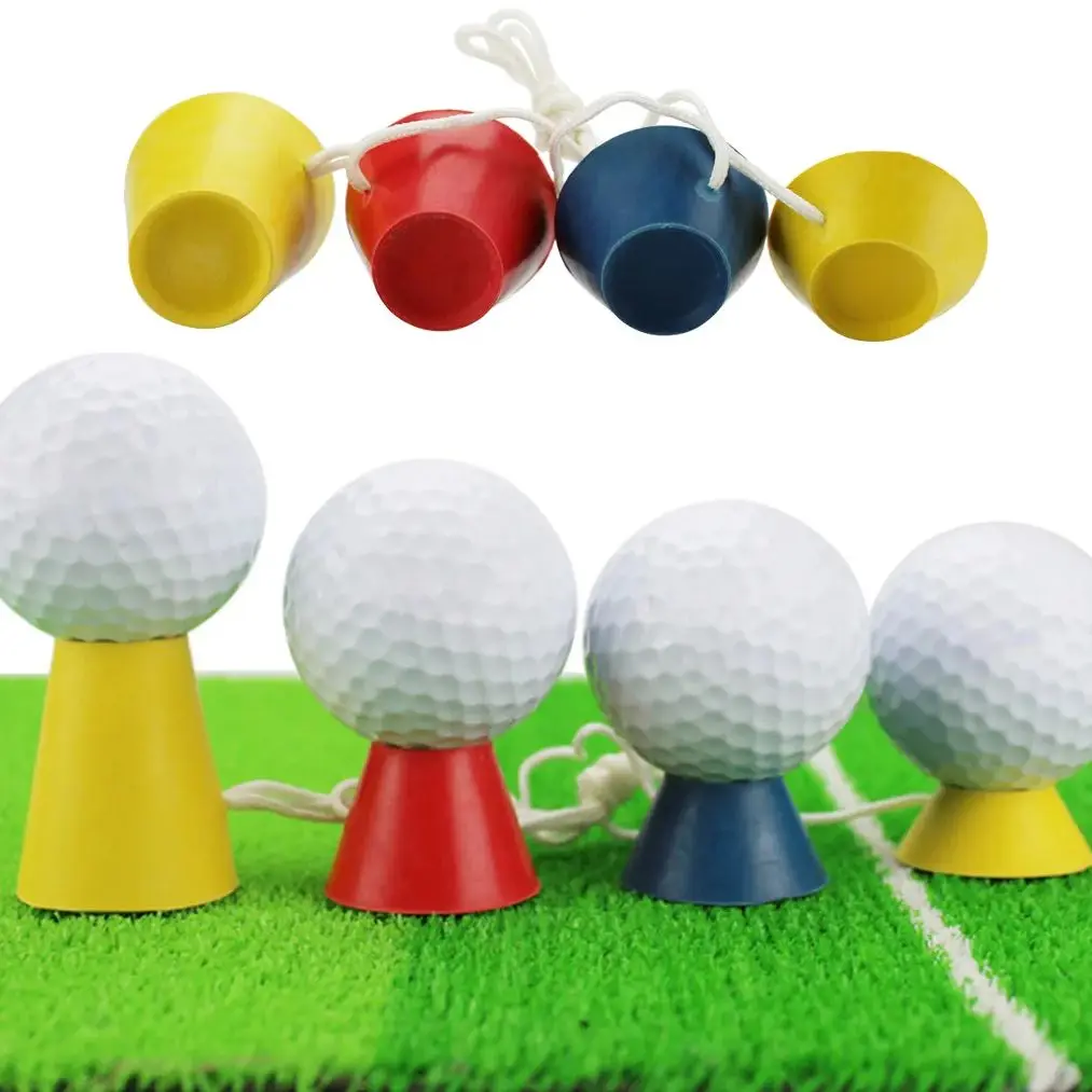 

4 pcs Jumbo Rubber Winter Golf Tees Accessory Hot Different Heights 0.5 0.7 0.9 1.5 inch with rope for Golfer Golf Tee new
