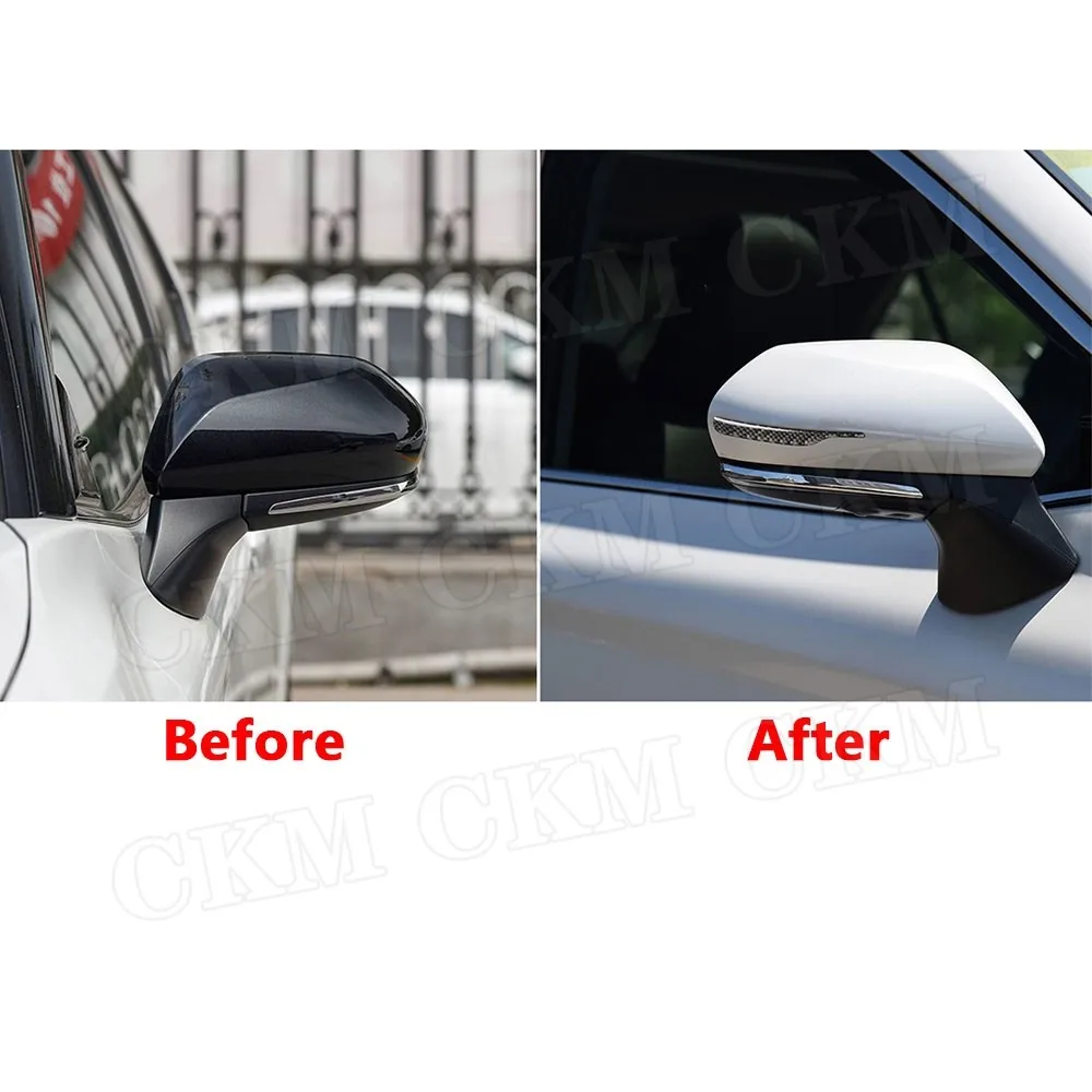 

Real carbon fiber Side Rearview Mirror Cap Trim Strips Decorative Stickers For Toyota For BMW For VW Universal Car