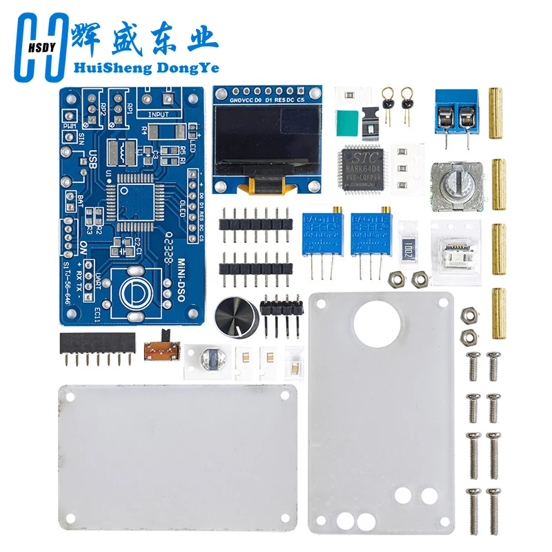 Imagem -05 - Mini Kit Osciloscópio Lcd dos Single Chip Microcomputador Treinamento de Soldagem Eletrônica e Produção de Peças Soltas Stc8k8a