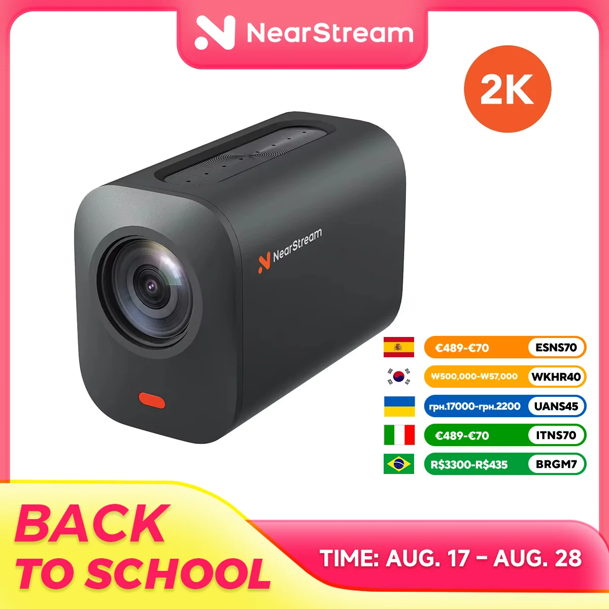 Image of Nearstream VM33 Heißer Verkauf 10x Optischer Zoom Professionelle 1080p Drahtlose Streaming Kamera Video 8 MEMS Mikrofone Live Stream Kamera