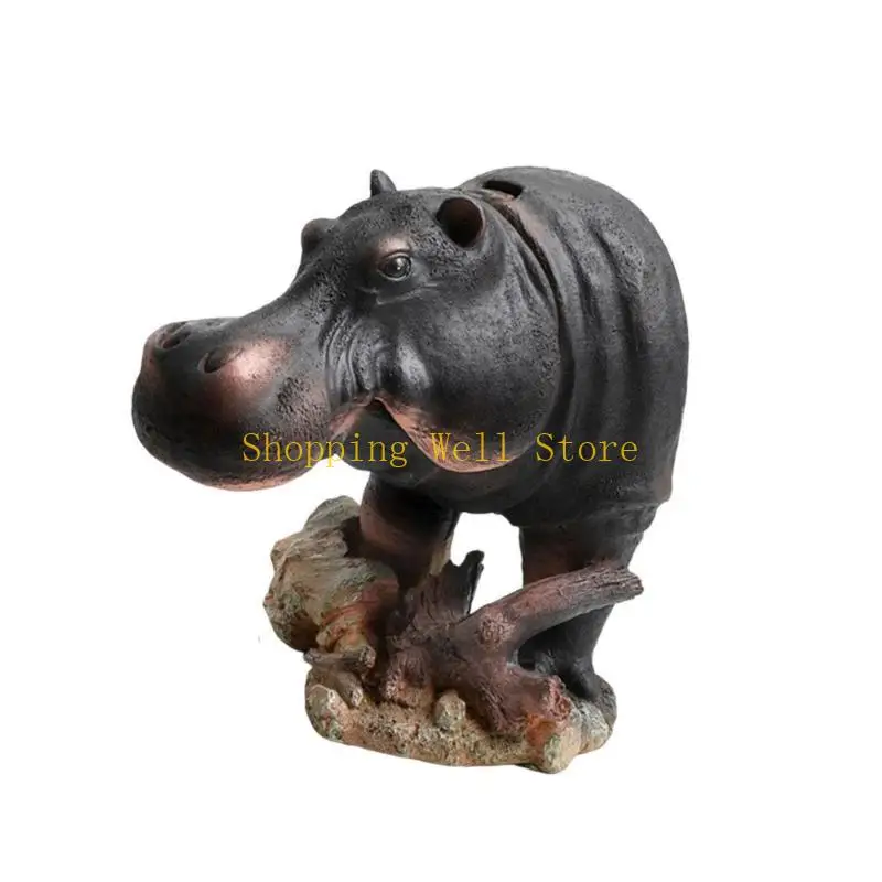 KX4B Fashion Hippos Aquariums украшения рыбки бабочек для кислородных рыб насосы кислорода