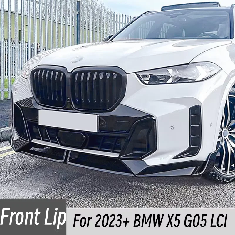 For 2023+ BMW X5 G05 LCI 3 Pcs/Set Car Front Bumper Lip Chin Spoiler Splitter Body Kit Protector Guard Exterior Accessories