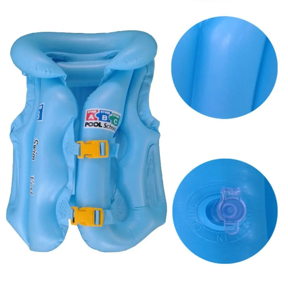 Inflatable Inflatable Life Jacket Portable Adjustable Swimming Vest Lightweight Build Bright Color Rafting Safety Vest