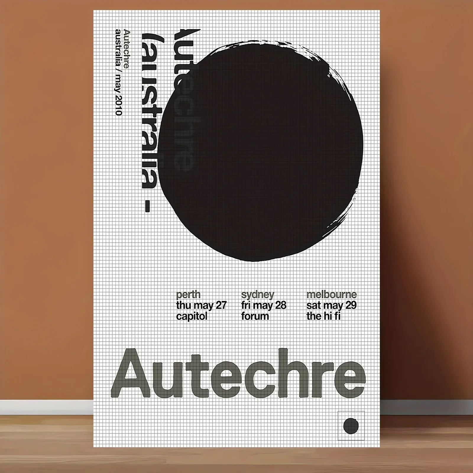 1pc Frameless Autechre Graph Abstract Canvas Poster - 12.0x18.0inch, Black & White Geometric Wall Art for Bedroom, Bathroom, Kit
