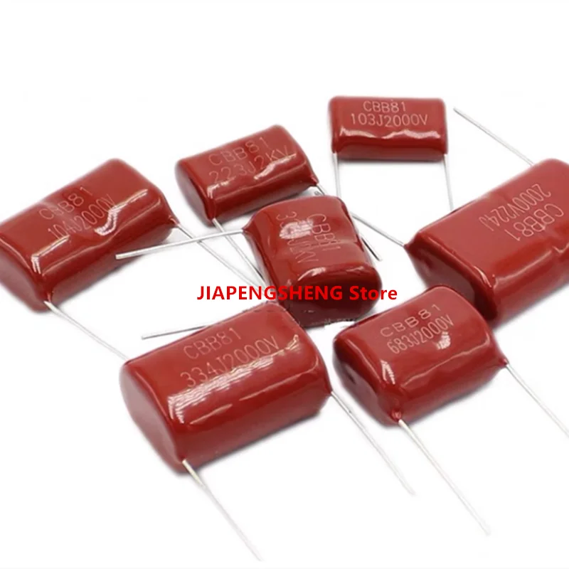 CBB81 Film High Voltage Capacitor, 2KV, 103J, 104, 223, 224, 333, 334, 472, 683, 2000V, 10Pcs