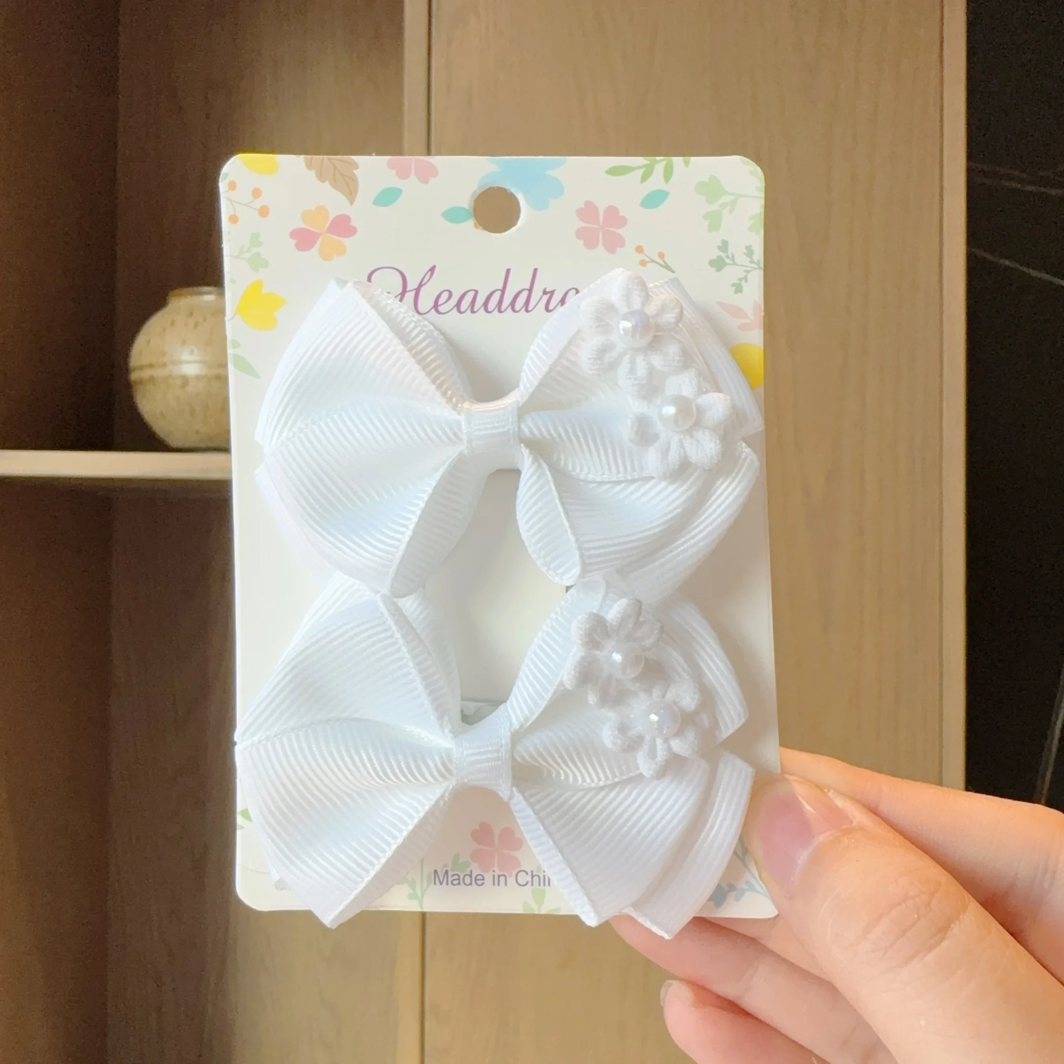 2Pcs/lot Baby Solid Hair Bows Hair Clips Ribbon bow Hairpin for Girl Cheer Bowknot Barrettes Children Headwear Hair Accessories