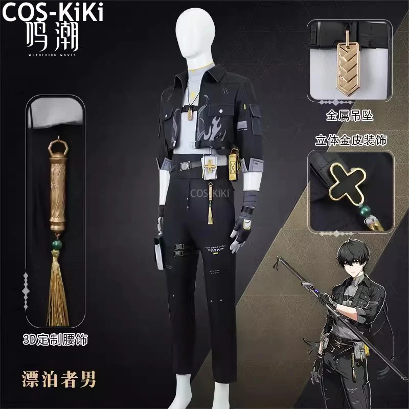 COS-KiKi Wuthering Waves Rover Game Suit Gorgeous Handsome Uniform Cosplay Costume Halloween Party Role Play Outfit Men XS-3XL