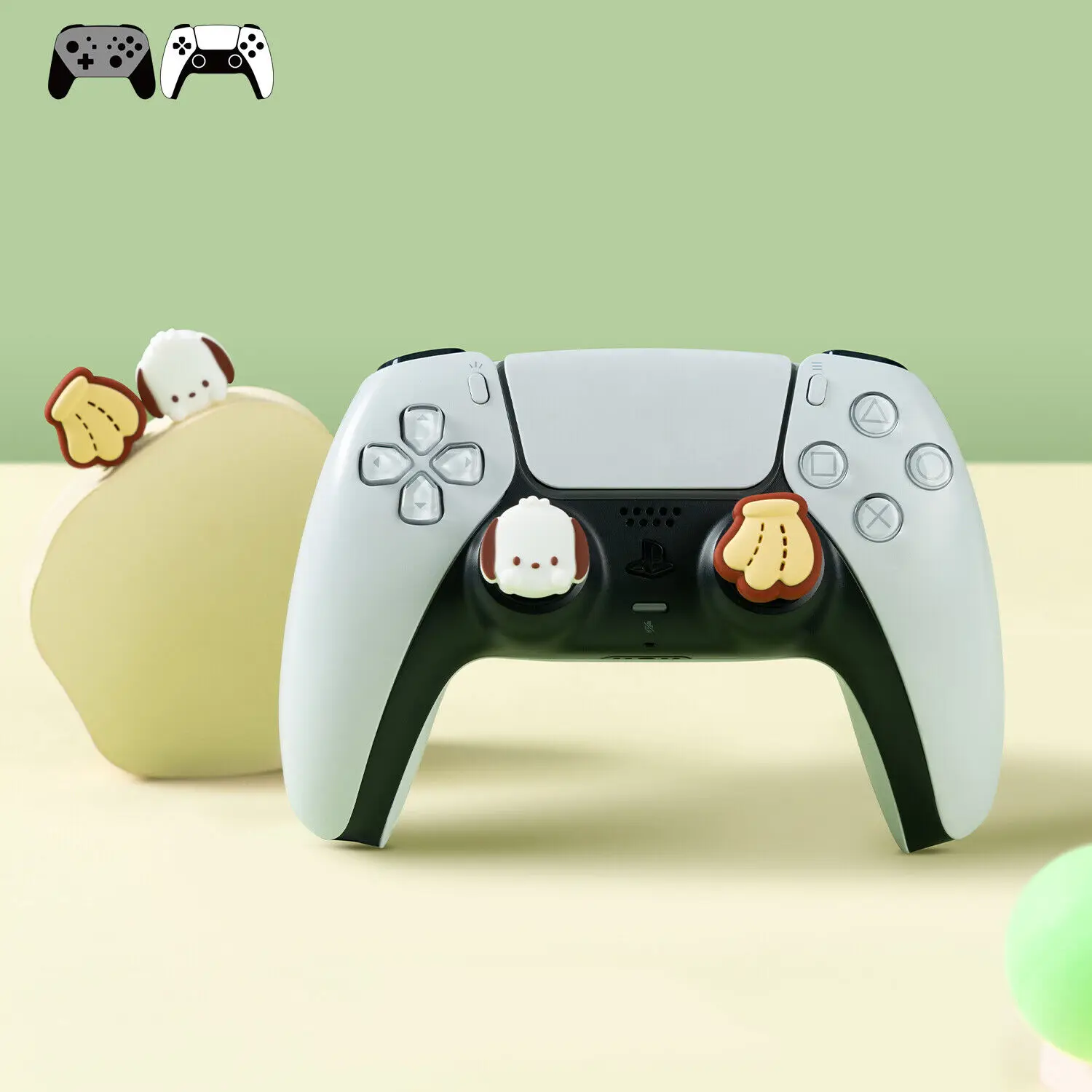 4PCS Cute Thumb Grip Caps Compatible with PS5 PS4 Switch PRO Controller
