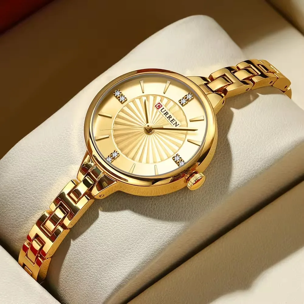 CURREN 9097 Casual Fashion Women's Mini Quartz Watch 2025 3ATM Waterproof Business Wristwatch For Best Birthday Gifts Lady