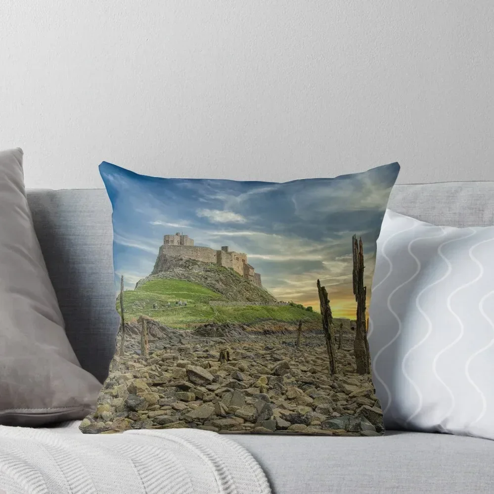 

Lindisfarne castle Throw Pillow Cushions For Decorative Sofa New year pillow