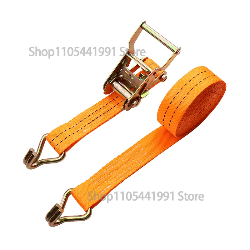 5t 3M Heavy Duty Transport Truck Polyester Cargo Lashing Load Belt Double J Hook Ratchet Buckle Tie Down Strap