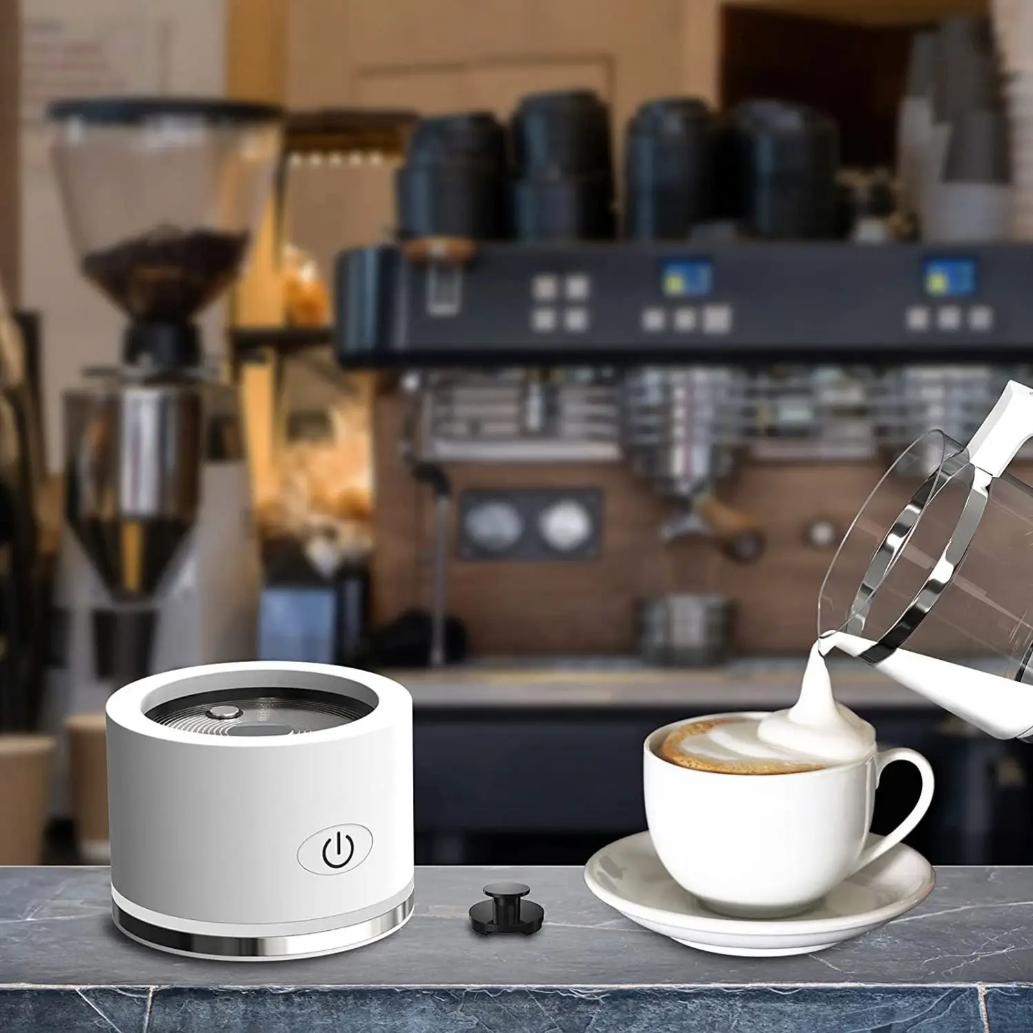 Wholesale Milk Frother Hot or Cold Electric Coffee Warmer Steamer Automatic Foam Maker for Drink Macchiato Chocolate