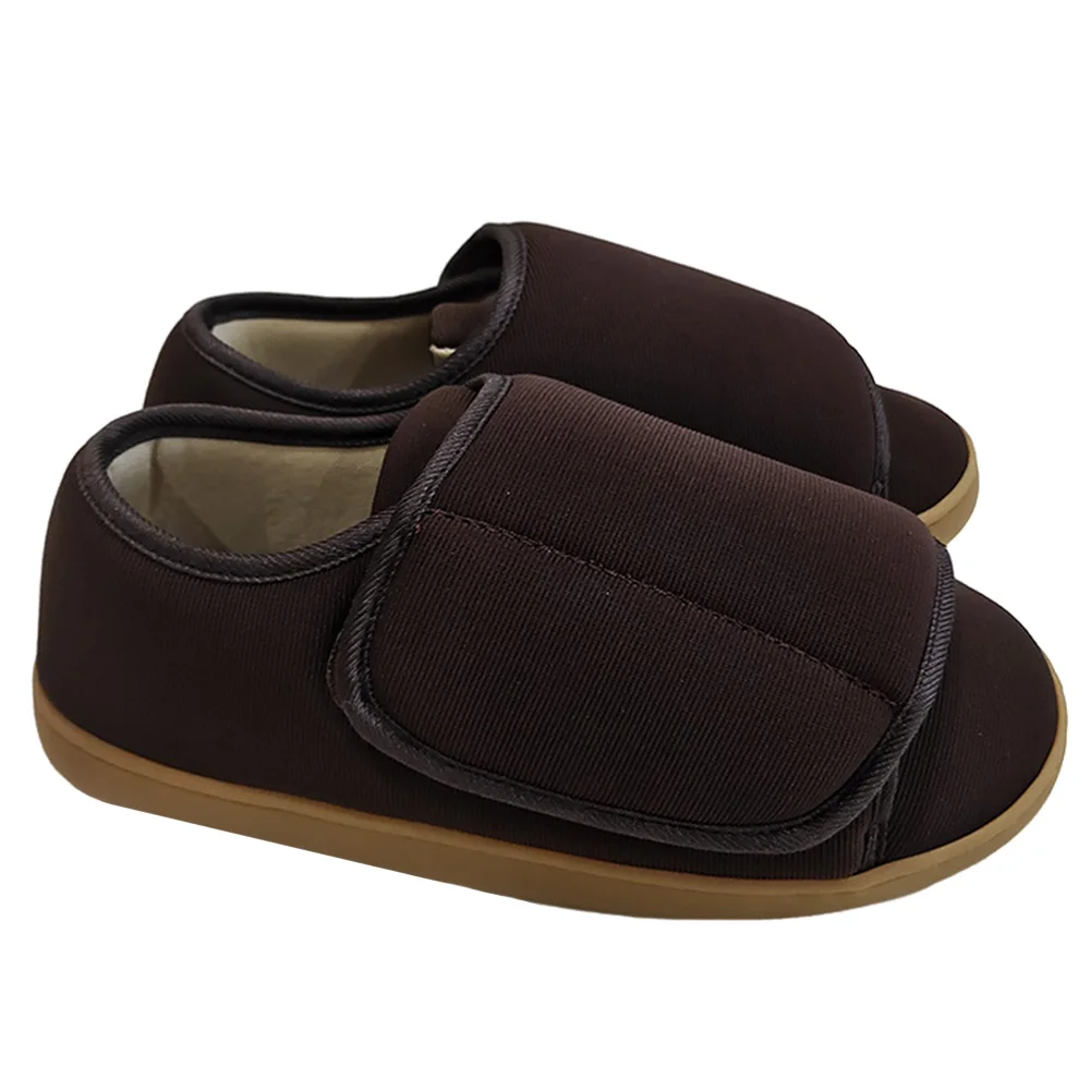 

Мужские тапочки для диабетиков, обувь для пожилых людей, домашняя обувь с регулируемой застежкой, обувь широкой ширины, домашняя уличная обувь