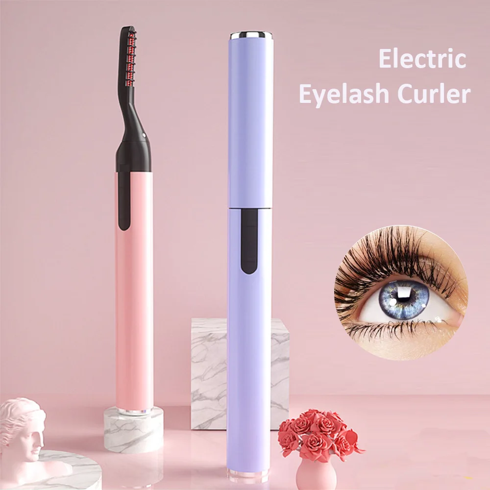

Electric Eyelash Curler Long-lasting Curling Perm Heating Eyelash Curling Brush Ironing Eyelash Comb Eyelash Styling Makeup Tool