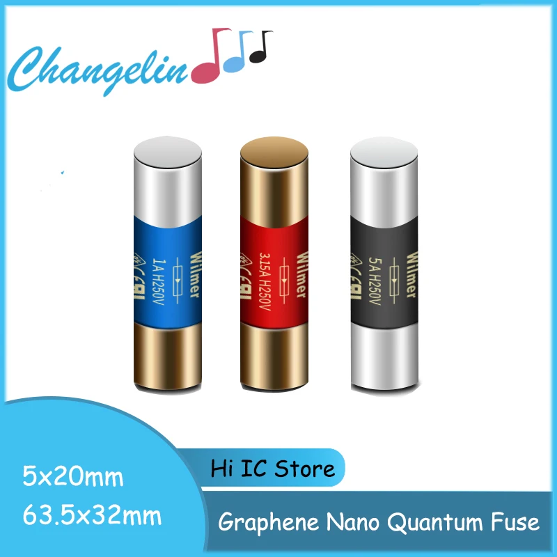 

1PCS 5*20mm HIFI Graphene Nano Quantum Fuse CD Audio Amplifier Tube Amp Fuse Slow Blow Fuse