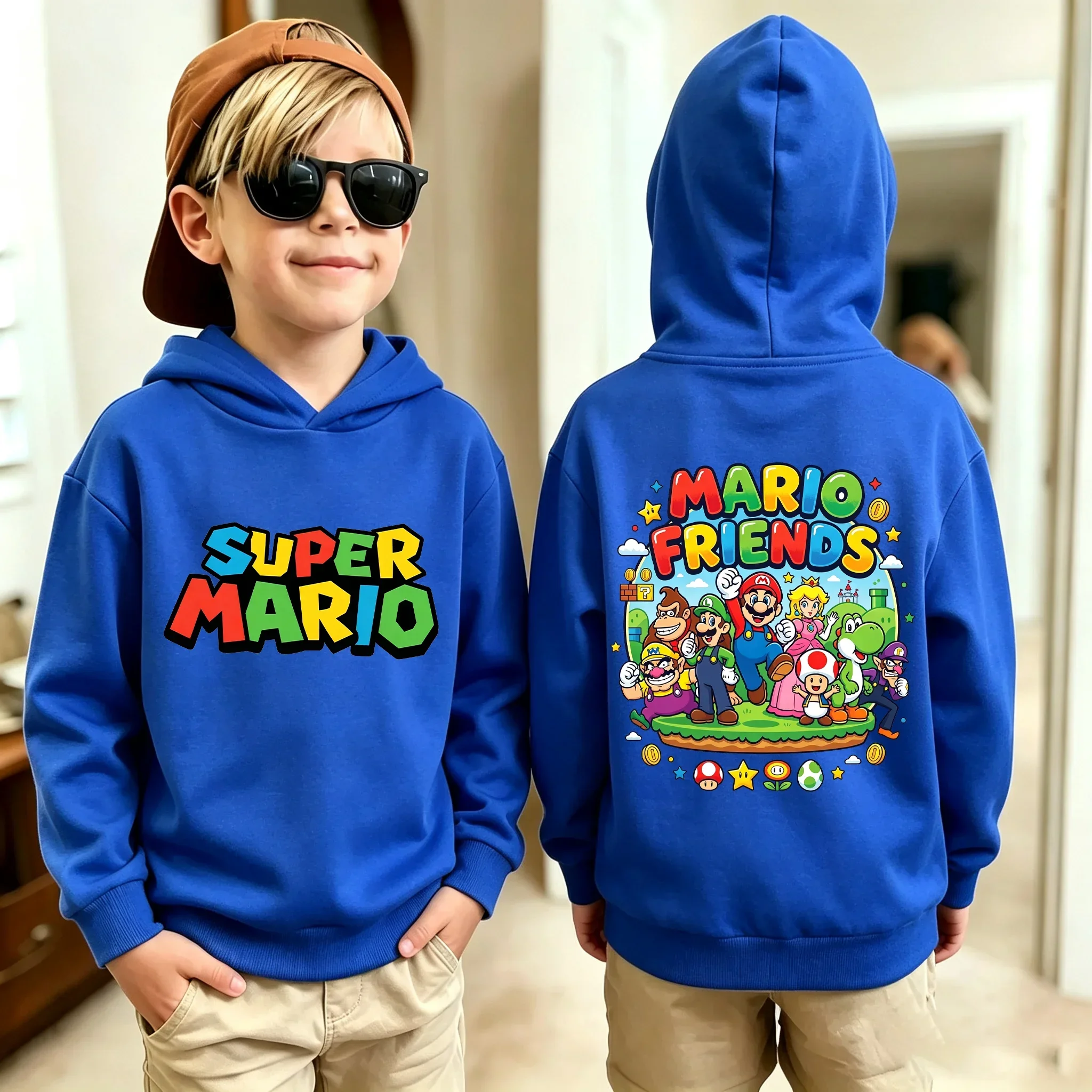 2026 NewCute Autumn/ Winter Hoodies for Boys and Girls, Yoshi/ BOWSERPrinted Hoodies for Fashionable Role-playing, Fan Gift Tops