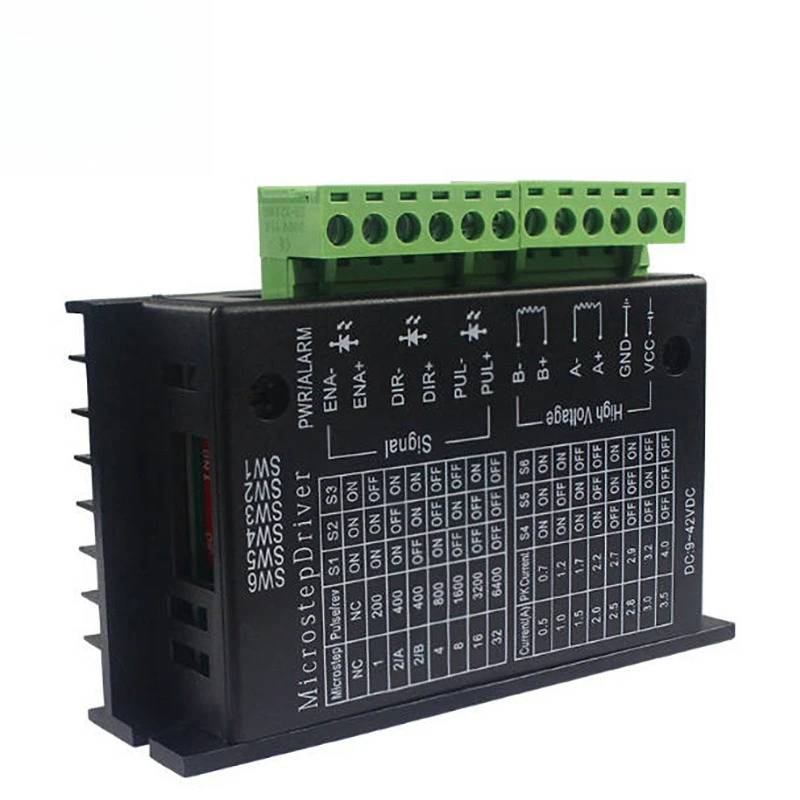 TB6600 Upgraded Stepper Motor Driver 32 Subdivision 4.0A Output 42VDC Wide Voltage Control Module for 42/57/86 Stepper Motor