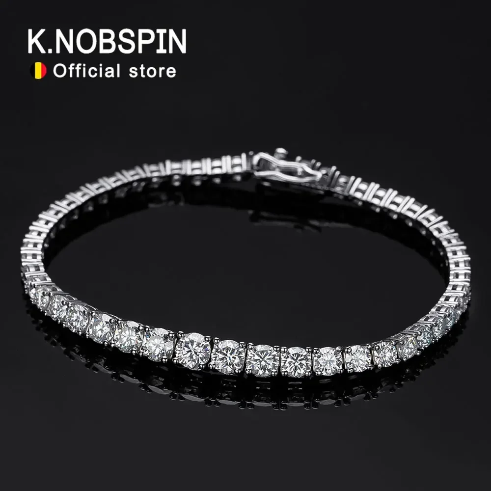 

New D VVS1 Moissanite Tennis Bracelet Trendy New Design Party Wedding Jewelry GRA Certified 925 Silver Bracelets for Women