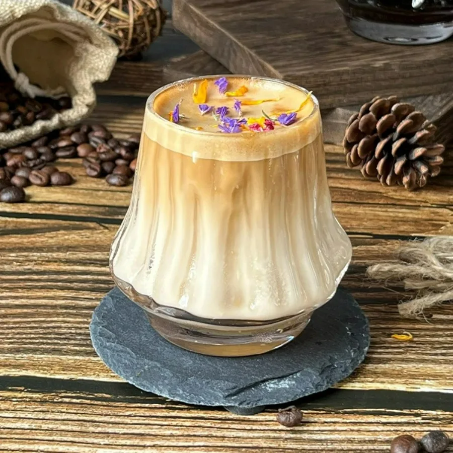Heat-proof Glass Cup Flame Coffee Cup Mount Fuji Mug Cup Latte Volcano Cup Whiskey Drink Cup Japanese Simple Edo Cup
